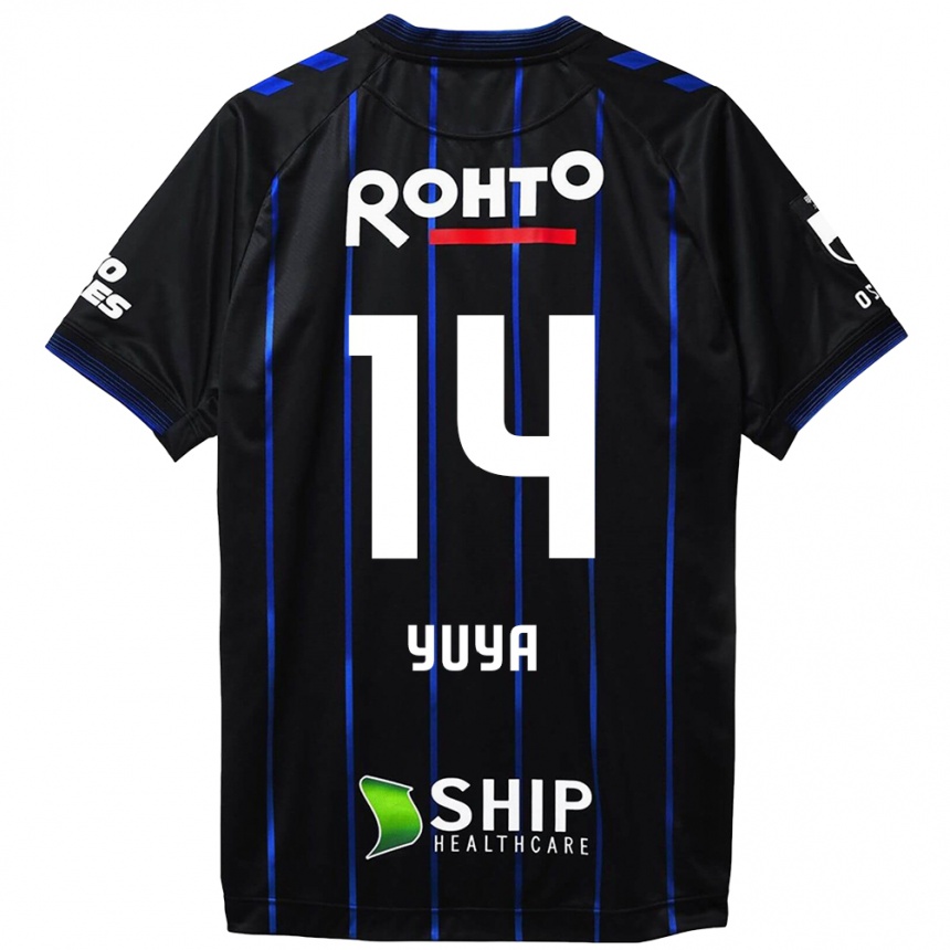 Niño Fútbol Camiseta Yuya Fukuda #14 Azul Negro 1ª Equipación 2024/25 México