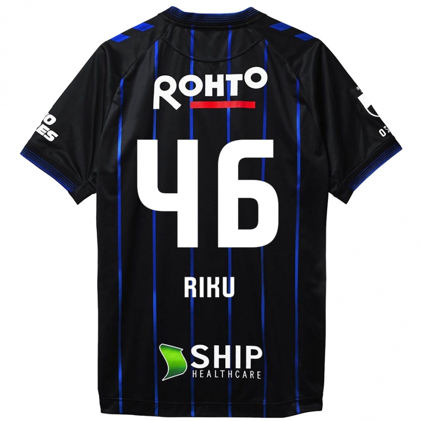 Niño Fútbol Camiseta Riku Matsuda #46 Azul Negro 1ª Equipación 2024/25 México