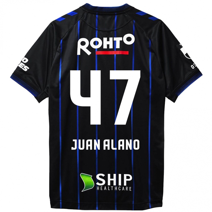 Niño Fútbol Camiseta Juan Alano #47 Azul Negro 1ª Equipación 2024/25 México