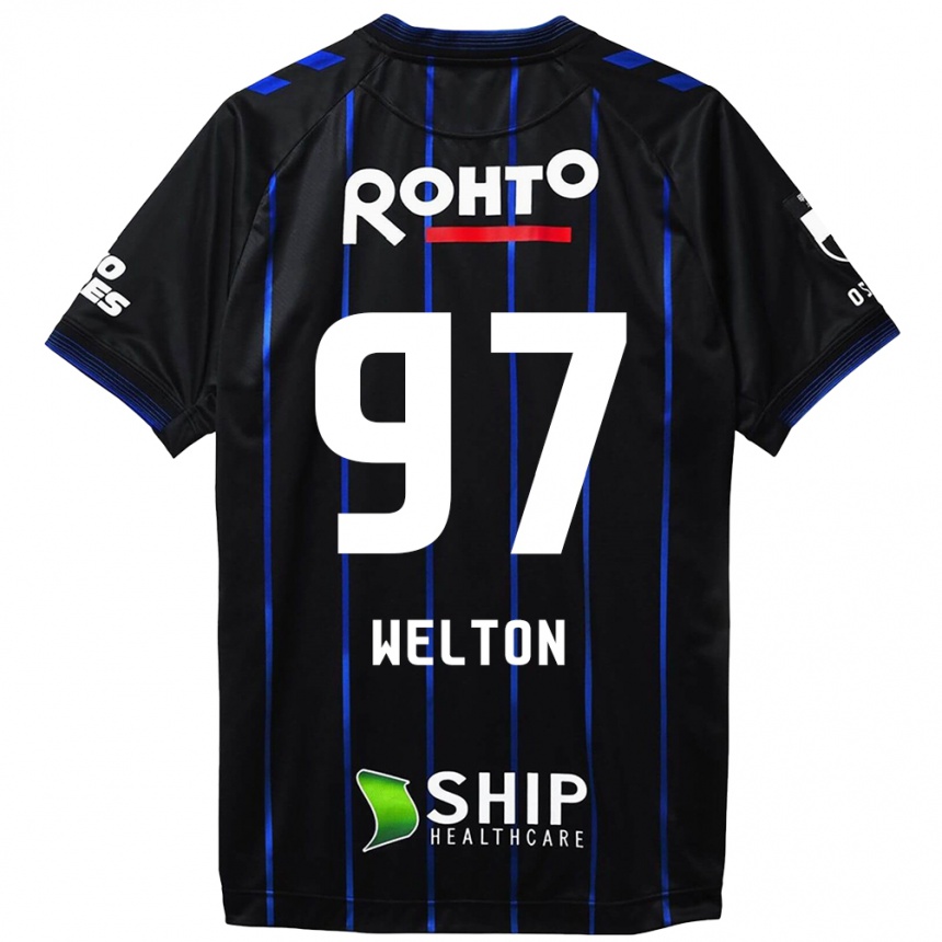 Niño Fútbol Camiseta Welton #97 Azul Negro 1ª Equipación 2024/25 México