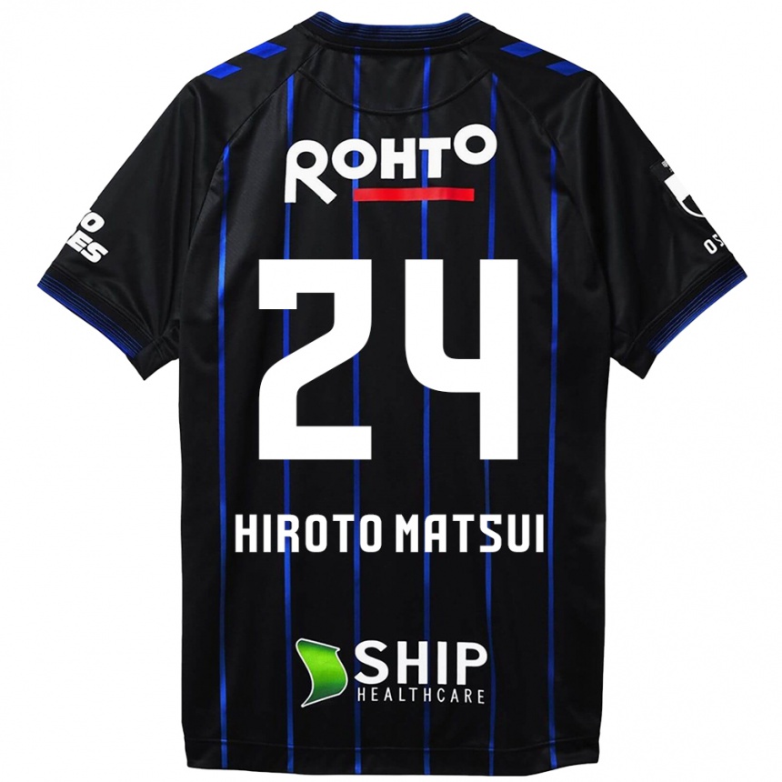 Niño Fútbol Camiseta Elijah Hiroto Matsui #24 Azul Negro 1ª Equipación 2024/25 México