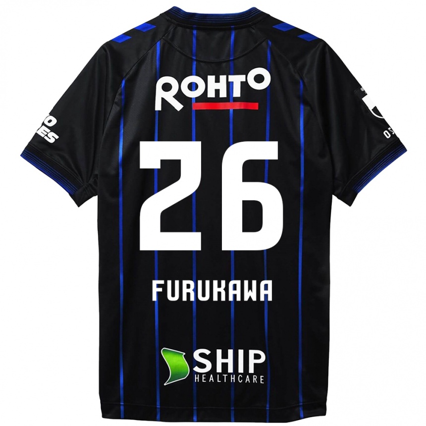 Niño Fútbol Camiseta Kanta Furukawa #26 Azul Negro 1ª Equipación 2024/25 México