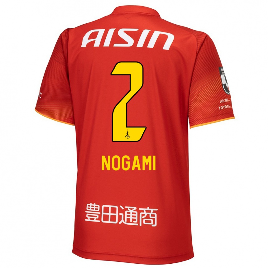 Niño Fútbol Camiseta Yuki Nogami #2 Rojo Blanco Amarillo 1ª Equipación 2024/25 México