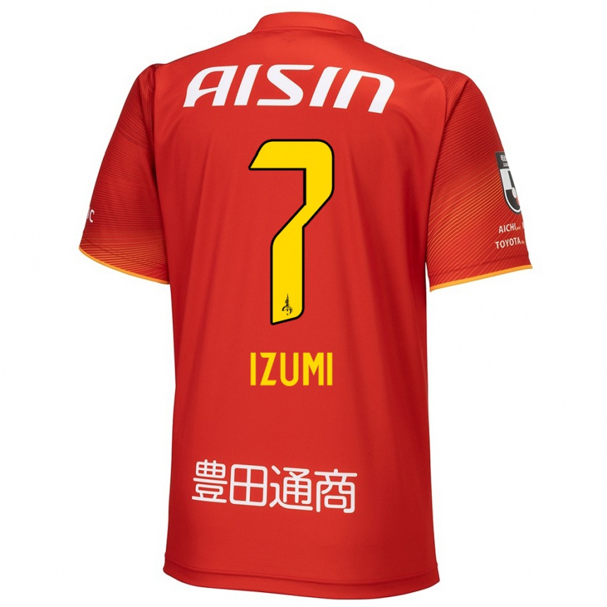 Niño Fútbol Camiseta Ryuji Izumi #7 Rojo Blanco Amarillo 1ª Equipación 2024/25 México