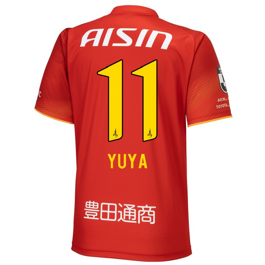 Niño Fútbol Camiseta Yuya Yamagishi #11 Rojo Blanco Amarillo 1ª Equipación 2024/25 México