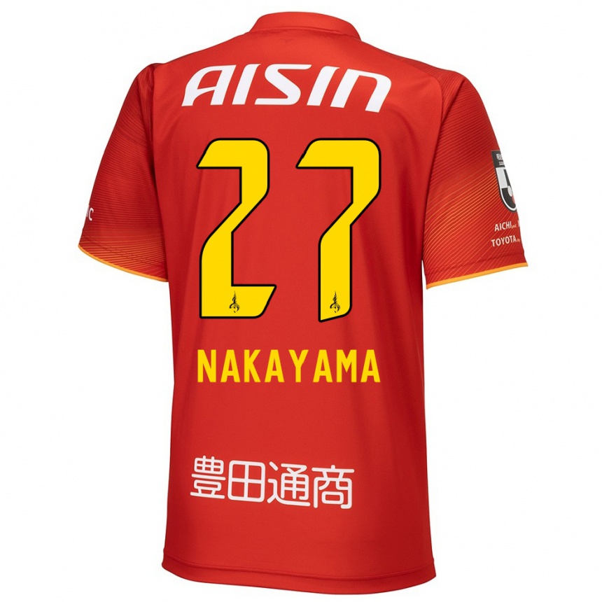 Niño Fútbol Camiseta Katsuhiro Nakayama #27 Rojo Blanco Amarillo 1ª Equipación 2024/25 México