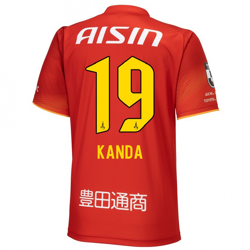 Niño Fútbol Camiseta Ryu Kanda #19 Rojo Blanco Amarillo 1ª Equipación 2024/25 México