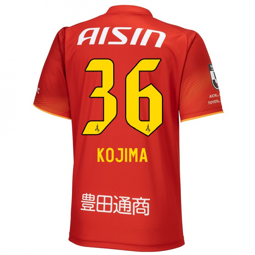 Niño Fútbol Camiseta Aoto Kojima #36 Rojo Blanco Amarillo 1ª Equipación 2024/25 México