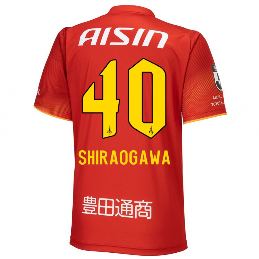 Niño Fútbol Camiseta Rekuto Shiraogawa #40 Rojo Blanco Amarillo 1ª Equipación 2024/25 México