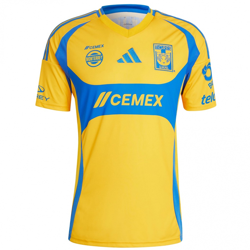 Niño Fútbol Camiseta Kevin Acevedo #245 Oro Amarillo 1ª Equipación 2024/25 México