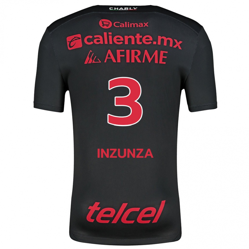 Niño Fútbol Camiseta Rafael Fernández #3 Negro Rojo 1ª Equipación 2024/25 México