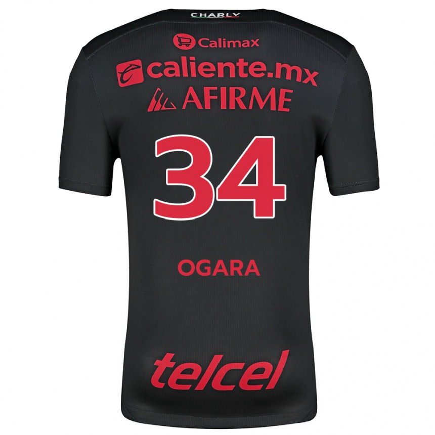 Niño Fútbol Camiseta Gerson Ogara #34 Negro Rojo 1ª Equipación 2024/25 México