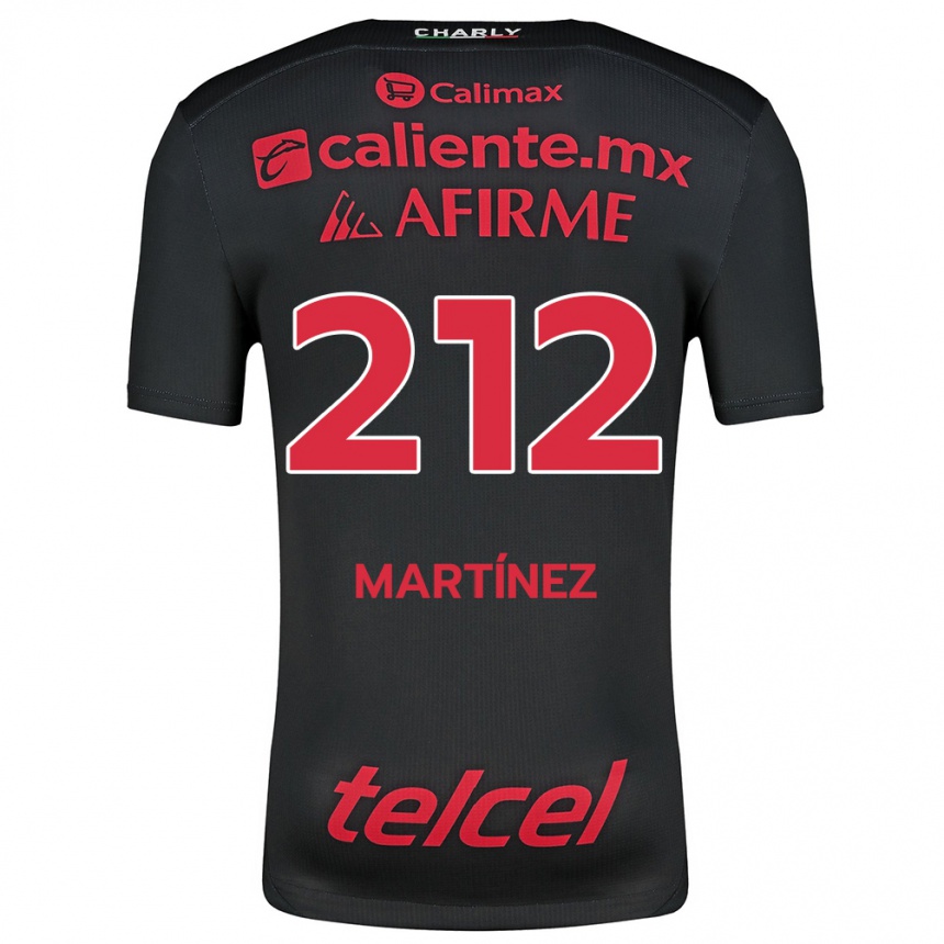 Niño Fútbol Camiseta Juan Martínez #212 Negro Rojo 1ª Equipación 2024/25 México