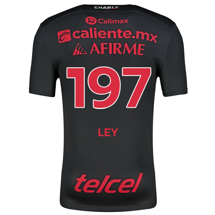 Niño Fútbol Camiseta Emanuel Ley #197 Negro Rojo 1ª Equipación 2024/25 México