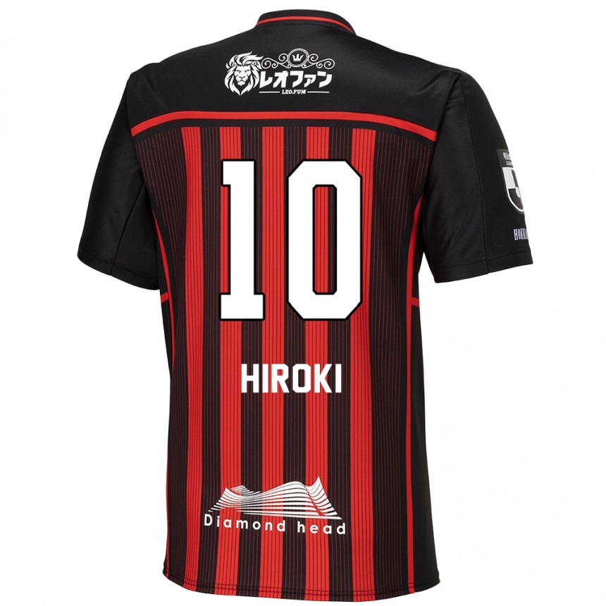 Niño Fútbol Camiseta Hiroki Miyazawa #10 Negro Rojo 1ª Equipación 2024/25 México