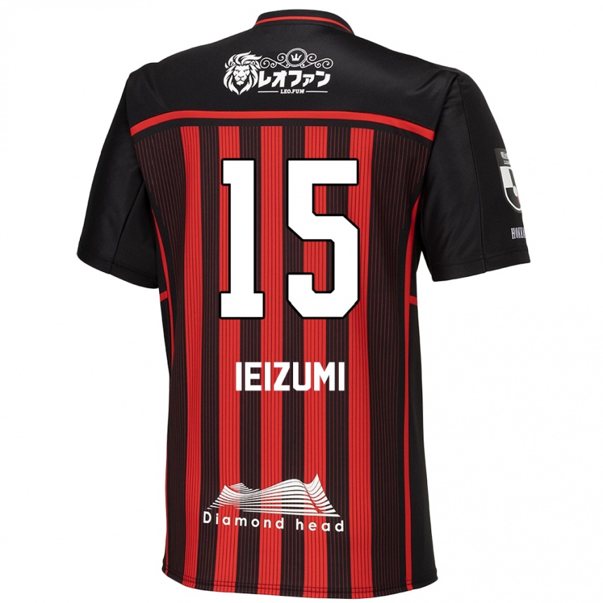 Niño Fútbol Camiseta Rei Ieizumi #15 Negro Rojo 1ª Equipación 2024/25 México