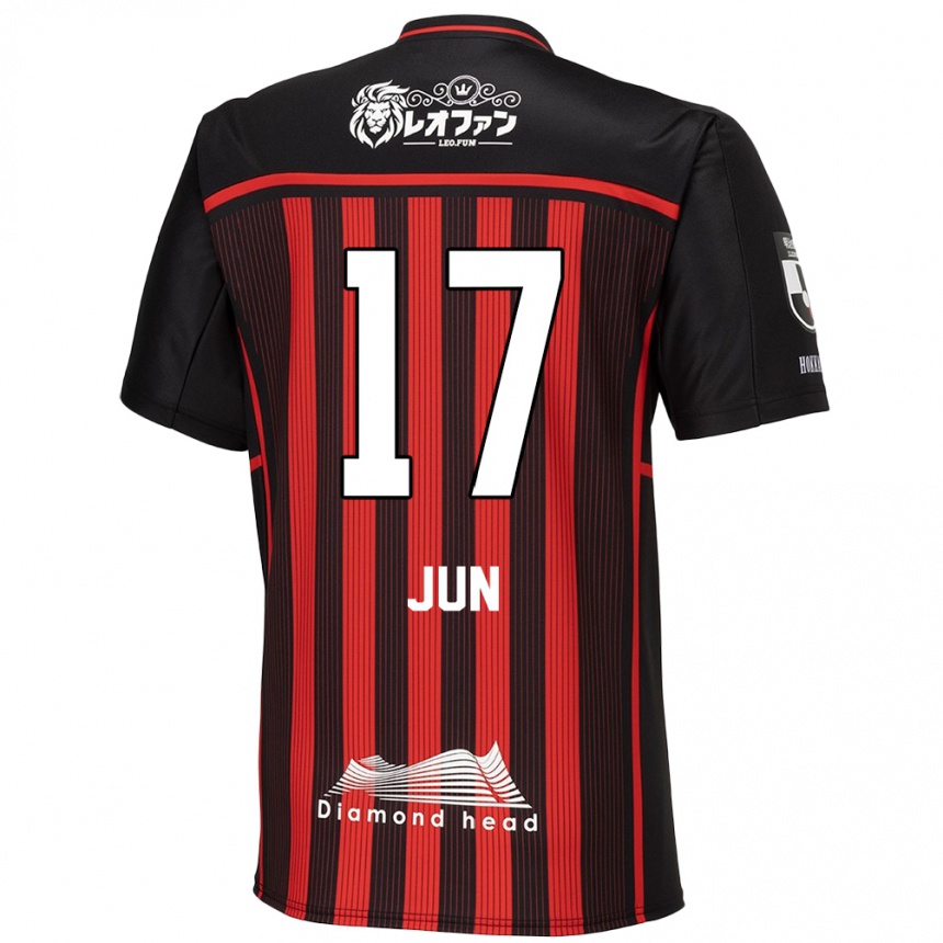 Niño Fútbol Camiseta Jun Kodama #17 Negro Rojo 1ª Equipación 2024/25 México