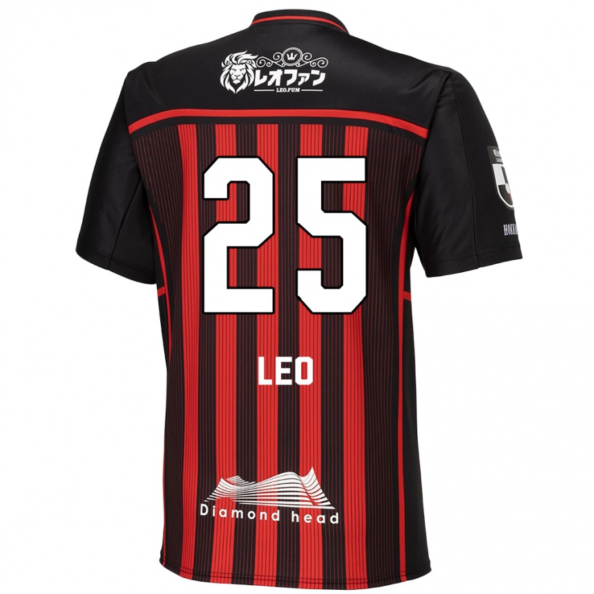 Niño Fútbol Camiseta Leo Osaki #25 Negro Rojo 1ª Equipación 2024/25 México