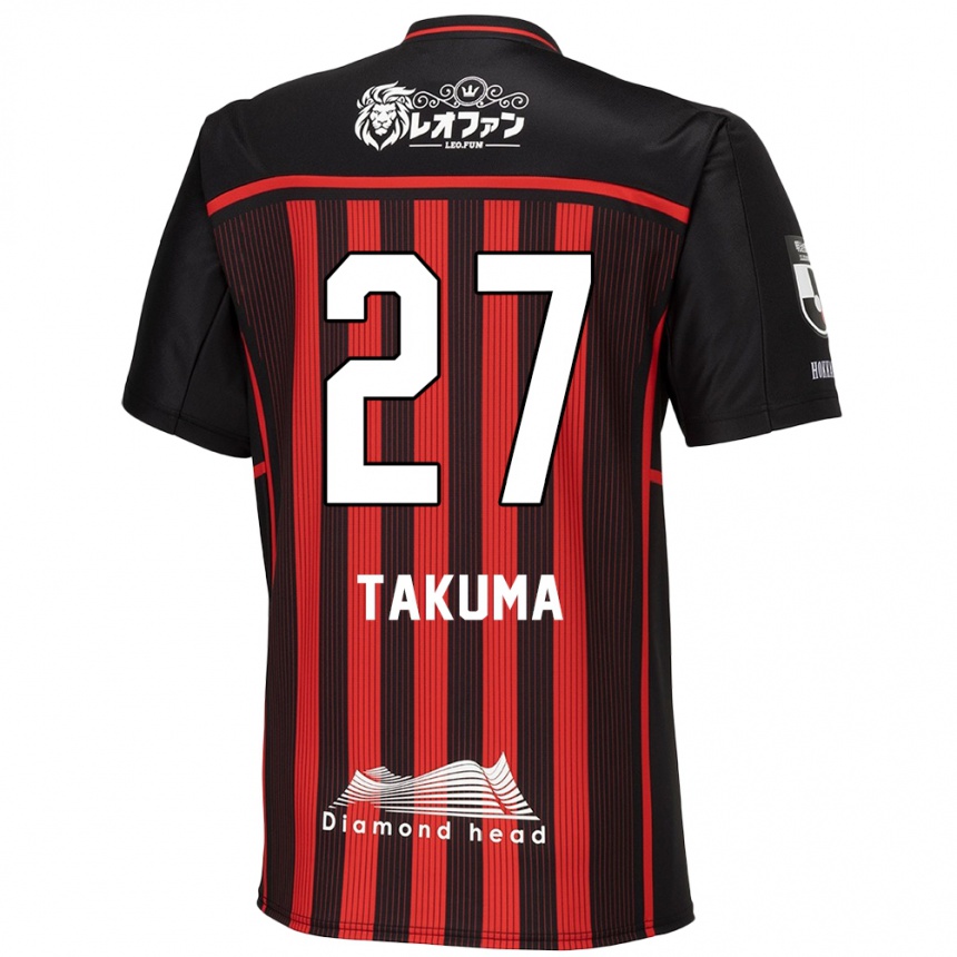 Niño Fútbol Camiseta Takuma Arano #27 Negro Rojo 1ª Equipación 2024/25 México