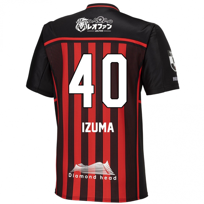 Niño Fútbol Camiseta Shido Izuma #40 Negro Rojo 1ª Equipación 2024/25 México