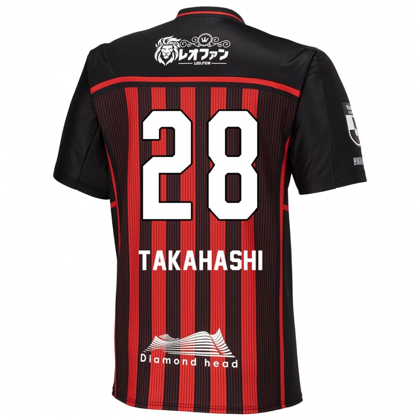 Niño Fútbol Camiseta Koga Takahashi #28 Negro Rojo 1ª Equipación 2024/25 México