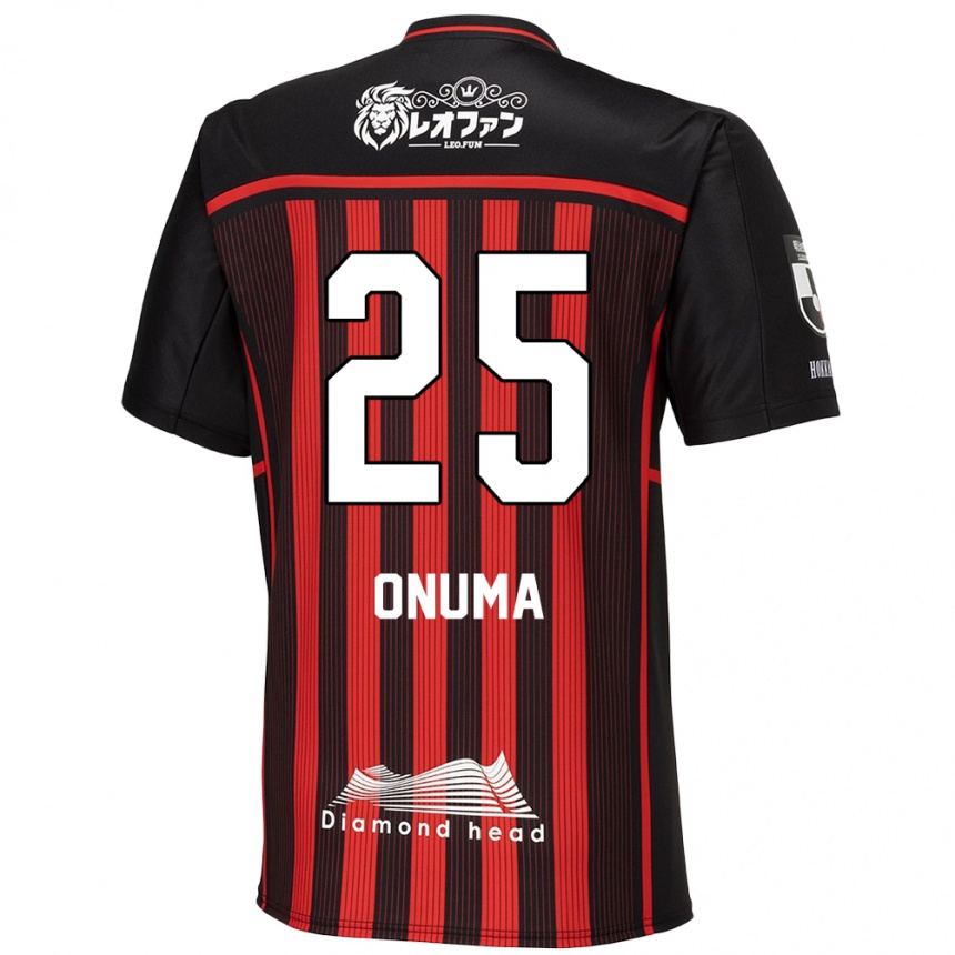 Niño Fútbol Camiseta Akito Onuma #25 Negro Rojo 1ª Equipación 2024/25 México