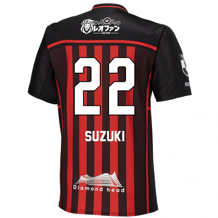 Niño Fútbol Camiseta So Suzuki #22 Negro Rojo 1ª Equipación 2024/25 México