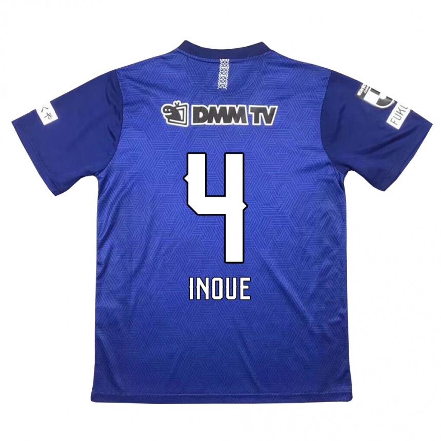 Niño Fútbol Camiseta Seiya Inoue #4 Azul Oscuro 1ª Equipación 2024/25 México