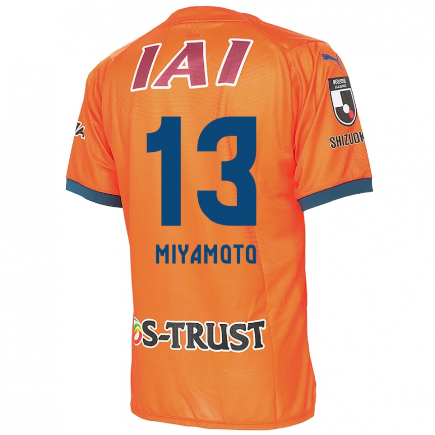 Niño Fútbol Camiseta Kota Miyamoto #13 Naranja Azul 1ª Equipación 2024/25 México