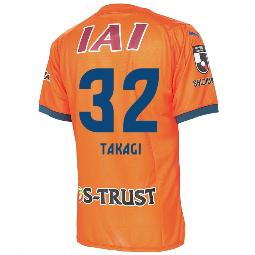 Niño Fútbol Camiseta Sen Takagi #32 Naranja Azul 1ª Equipación 2024/25 México