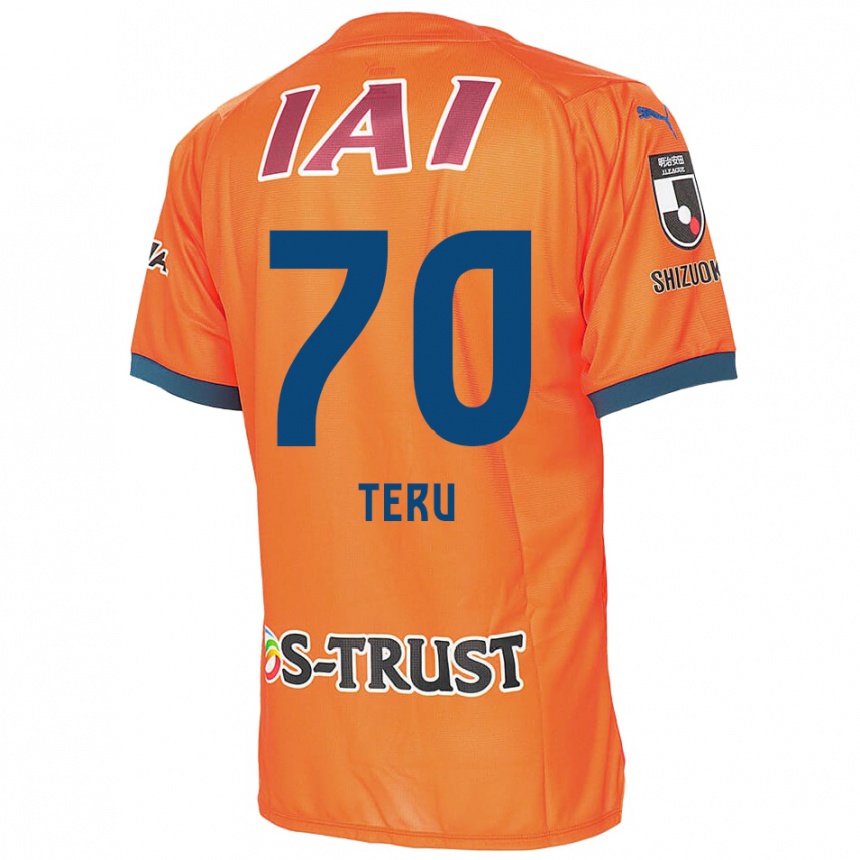 Niño Fútbol Camiseta Teruki Hara #70 Naranja Azul 1ª Equipación 2024/25 México