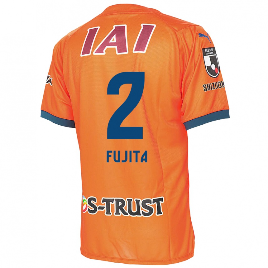 Niño Fútbol Camiseta Shunsuke Fujita #2 Naranja Azul 1ª Equipación 2024/25 México