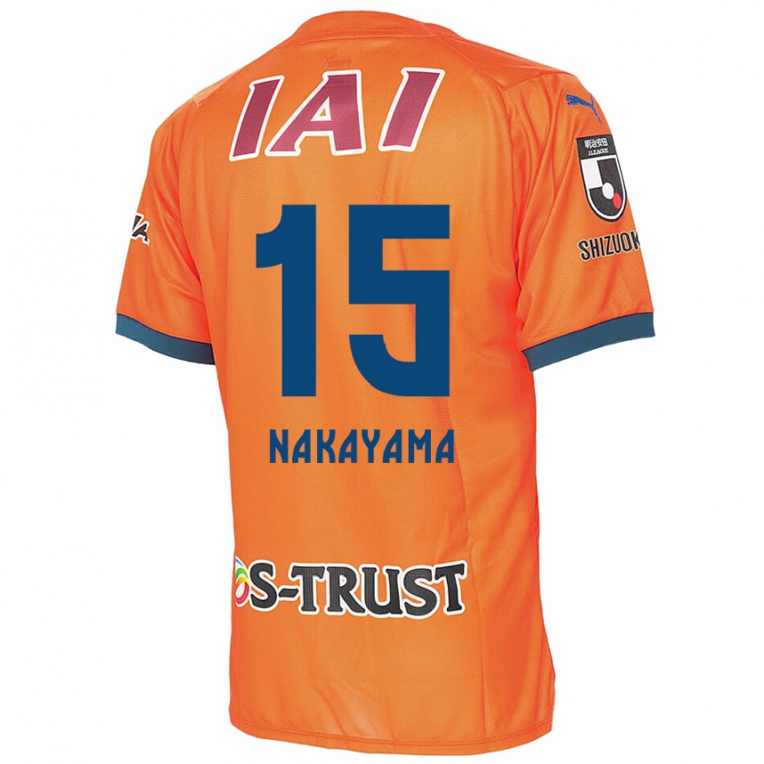 Niño Fútbol Camiseta Atsuki Nakayama #15 Naranja Azul 1ª Equipación 2024/25 México