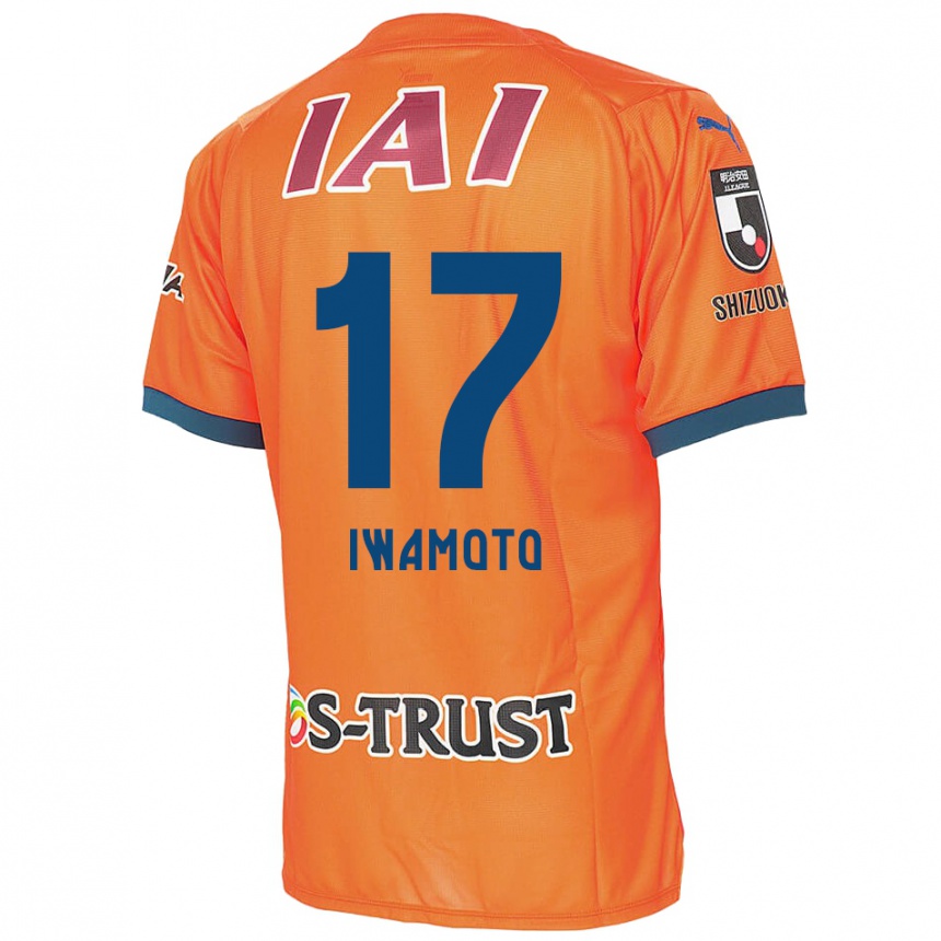 Niño Fútbol Camiseta Shogo Iwamoto #17 Naranja Azul 1ª Equipación 2024/25 México