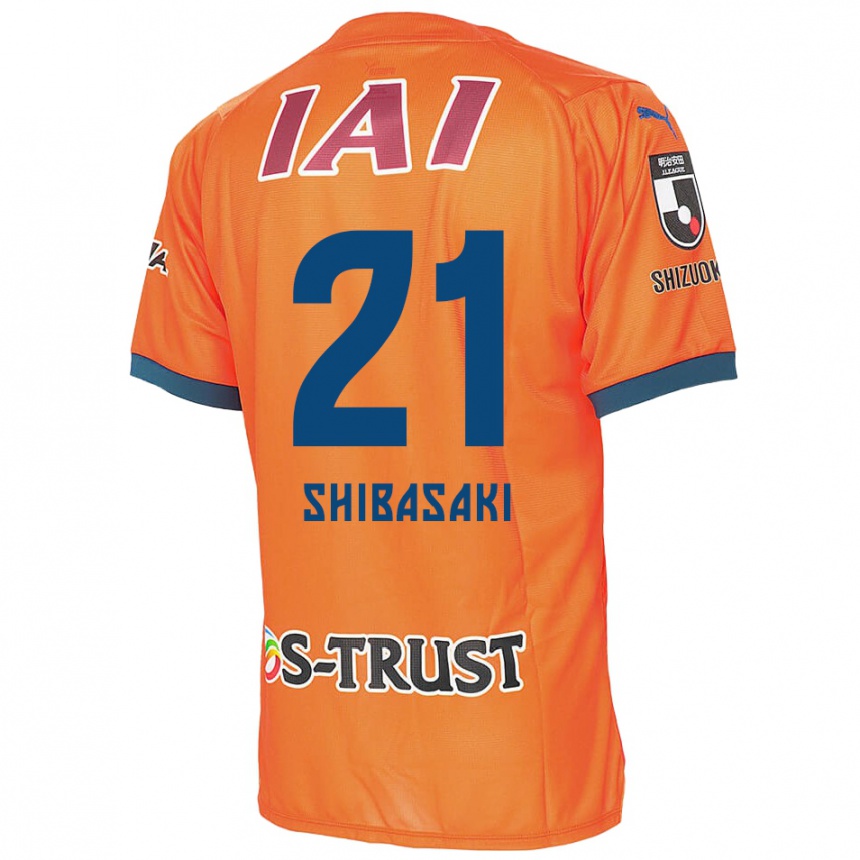 Niño Fútbol Camiseta Kaito Shibasaki #21 Naranja Azul 1ª Equipación 2024/25 México