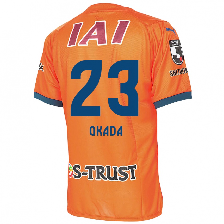 Niño Fútbol Camiseta Shu Okada #23 Naranja Azul 1ª Equipación 2024/25 México