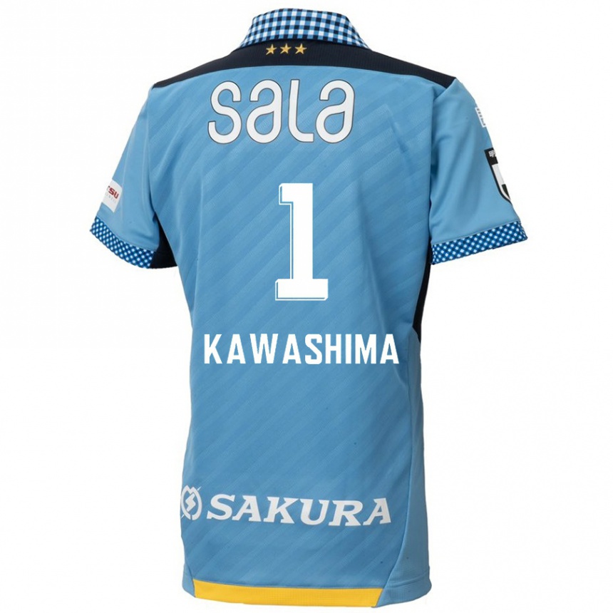 Niño Fútbol Camiseta Eiji Kawashima #1 Azul Negro 1ª Equipación 2024/25 México