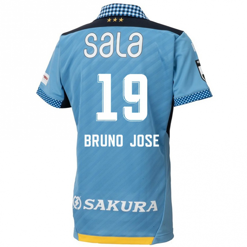 Niño Fútbol Camiseta Bruno José #19 Azul Negro 1ª Equipación 2024/25 México