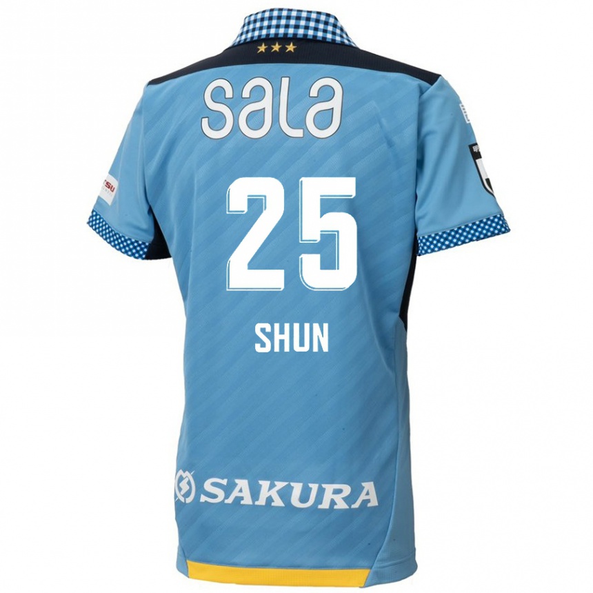 Niño Fútbol Camiseta Shun Nakamura #25 Azul Negro 1ª Equipación 2024/25 México