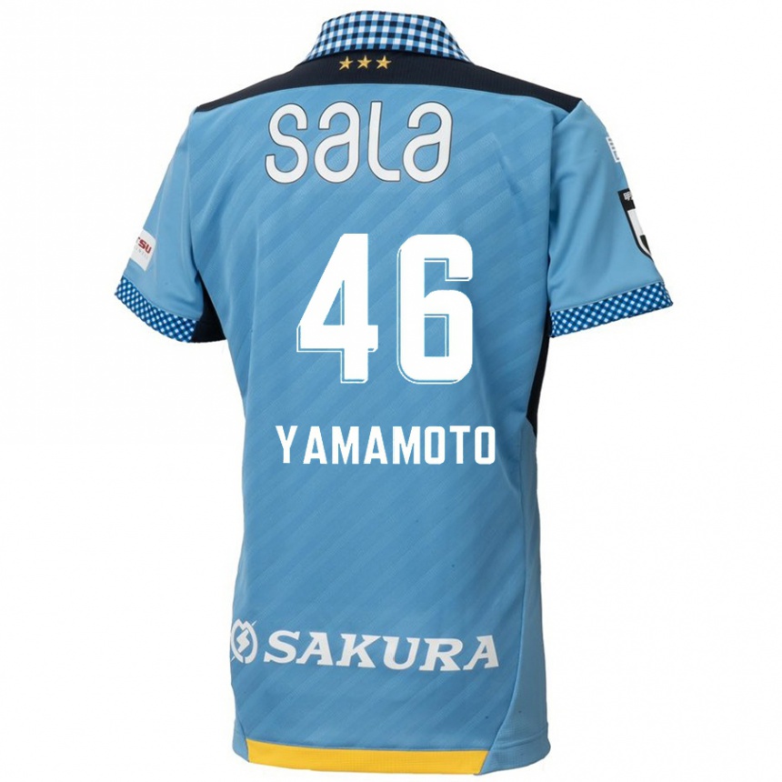 Niño Fútbol Camiseta Shota Yamamoto #46 Azul Negro 1ª Equipación 2024/25 México