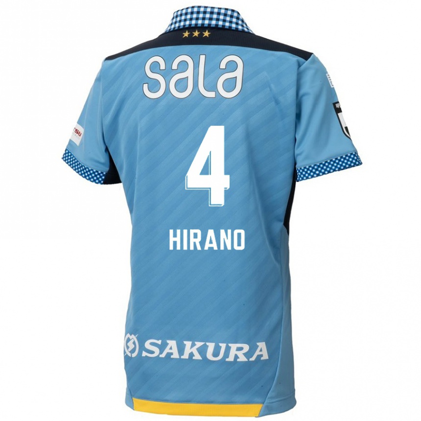 Niño Fútbol Camiseta Rion Hirano #4 Azul Negro 1ª Equipación 2024/25 México