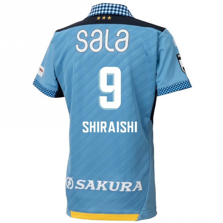 Niño Fútbol Camiseta Eriya Shiraishi #9 Azul Negro 1ª Equipación 2024/25 México