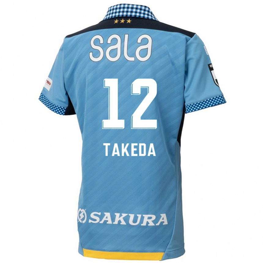 Niño Fútbol Camiseta Yusei Takeda #12 Azul Negro 1ª Equipación 2024/25 México