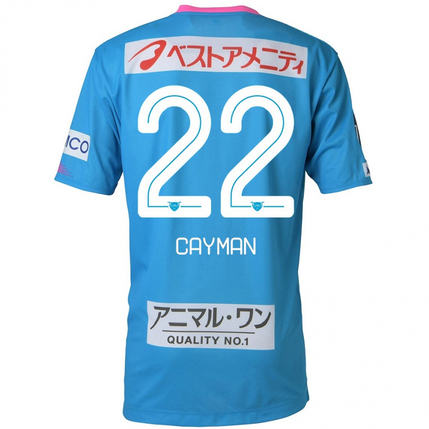 Niño Fútbol Camiseta Cayman Togashi #22 Azul Rosado 1ª Equipación 2024/25 México