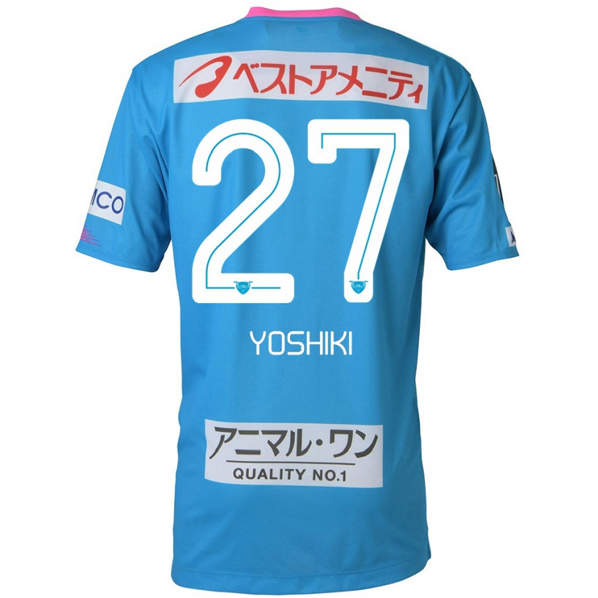 Niño Fútbol Camiseta Yoshiki Narahara #27 Azul Rosado 1ª Equipación 2024/25 México