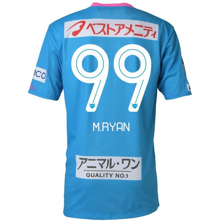 Niño Fútbol Camiseta Marcelo Ryan #99 Azul Rosado 1ª Equipación 2024/25 México