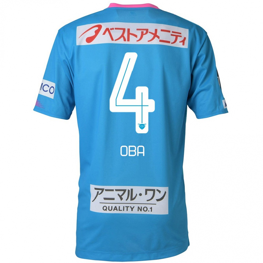 Niño Fútbol Camiseta Shotaro Oba #4 Azul Rosado 1ª Equipación 2024/25 México