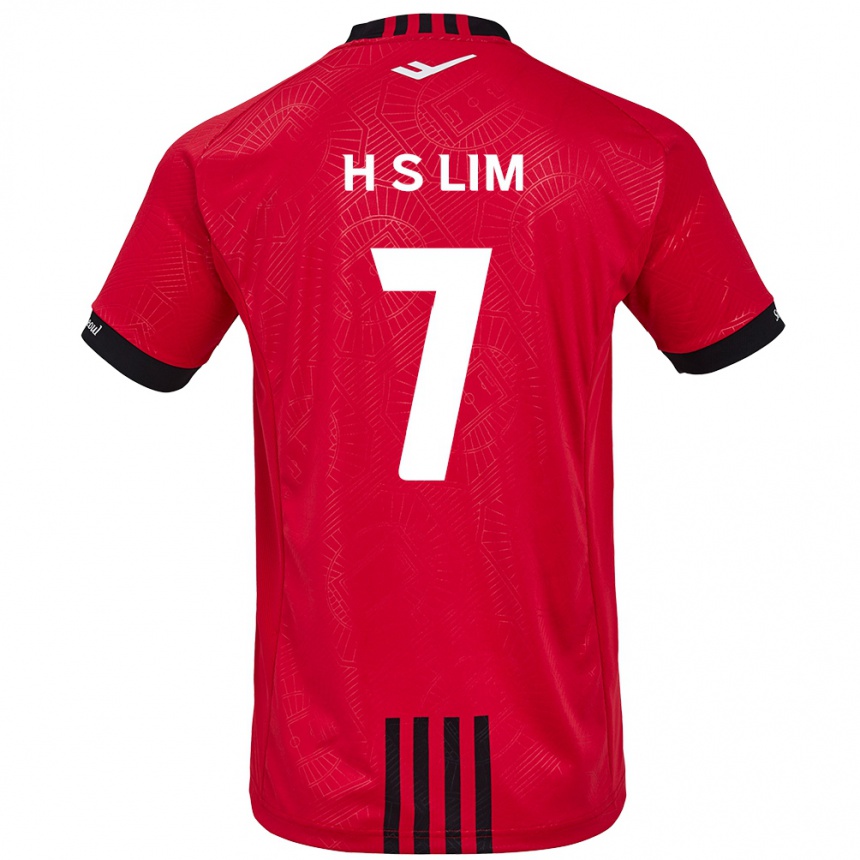 Niño Fútbol Camiseta Sang-Hyub Lim #7 Negro Rojo 1ª Equipación 2024/25 México