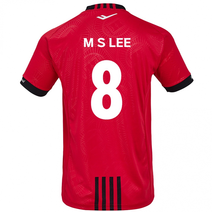 Niño Fútbol Camiseta Seung-Mo Lee #8 Negro Rojo 1ª Equipación 2024/25 México