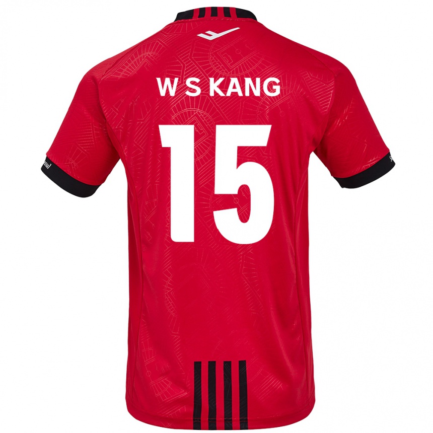 Niño Fútbol Camiseta Sang-Woo Kang #15 Negro Rojo 1ª Equipación 2024/25 México